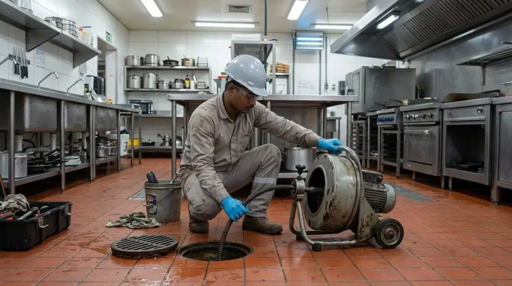 desentupidora de esgoto balneário camboriú em cozinha de restaurante